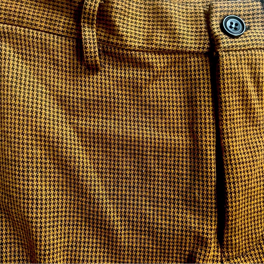 Mustard Yellow Houndstooth skinny trousers | Forever 21 | size 32